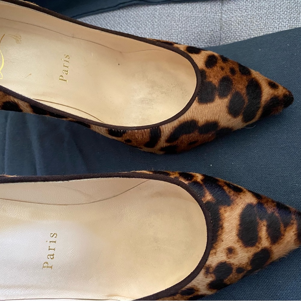 Christian Louboutin Piou Piou Leopard Calf Hair Heels - Picture 9 of 12